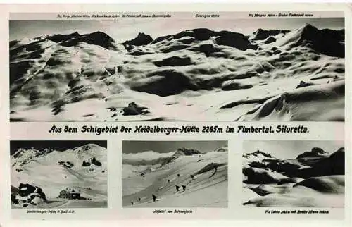 AK / Ansichtskarte  Silvretta_GR Skigebiet der Heidelberger Huette Panorama Abfahrt am Schneejoch Piz Tasna und Breite Krone