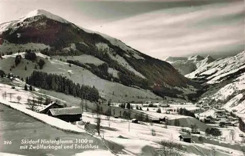 AK / Ansichtskarte  Hinterglemm_Saalbach_Pinzgau_Pongau_AT mit Zwoelferkogel und Talschluss