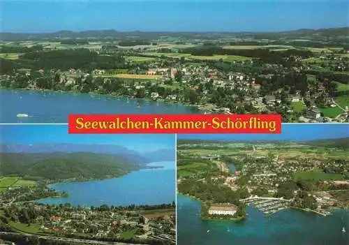 AK / Ansichtskarte 73965670 Seewalchen_Attersee_AT Fliegeraufnahme mit Kammer Schoerfling