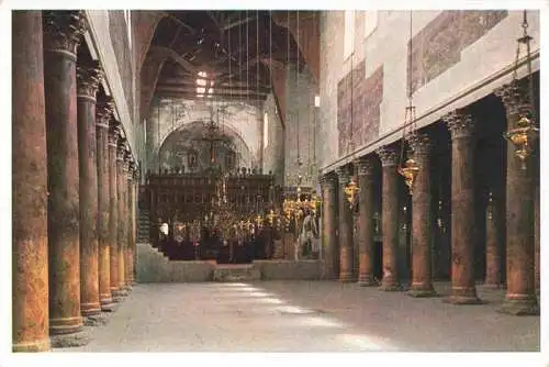 AK / Ansichtskarte  Bethlehem__Yerushalayim_Israel Interior of the Church of the Nativity