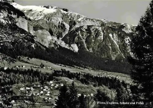 AK / Ansichtskarte  Flims_GR Panorama Caglims Schela und Fidaz