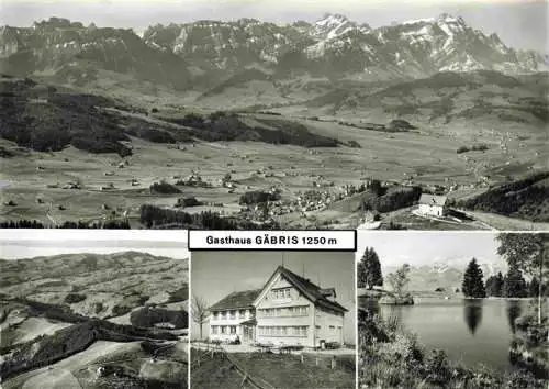 AK / Ansichtskarte  Gais_AR Alpenpanorama Luftaufnahme Bergsee Gasthaus Gaebris