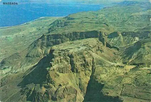 AK / Ansichtskarte  Massada_National_Park_Israel Fliegeraufnahme mit Totem Meer