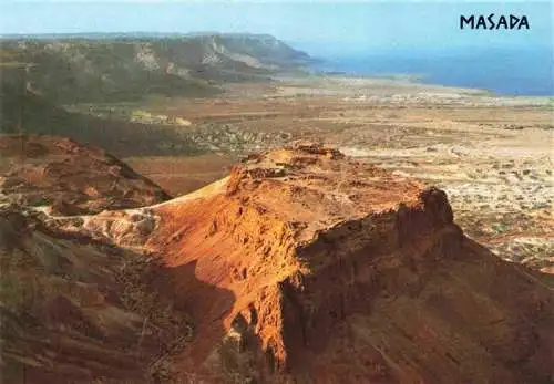 AK / Ansichtskarte  Masada_Israel Fliegeraufnahme mit Totem Meer