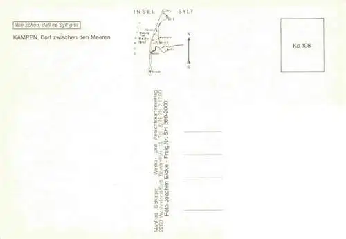 AK / Ansichtskarte  Kampen__Sylt Dorf zwischen den Meeren Fliegeraufnahme