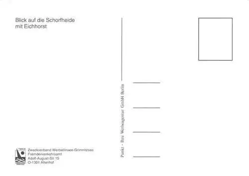 AK / Ansichtskarte  Schorfheide Fliegeraufnahme mit Eichhorst