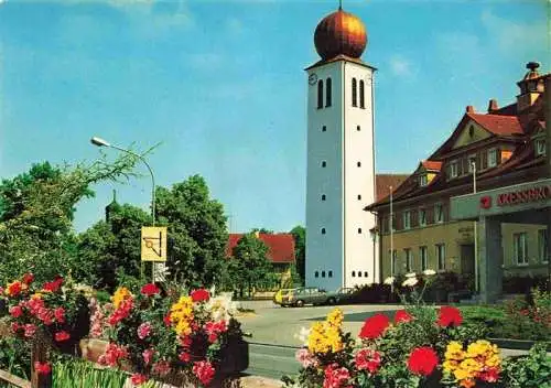 AK / Ansichtskarte  Kressbronn_Bodensee Rathaus mit kath Kirche