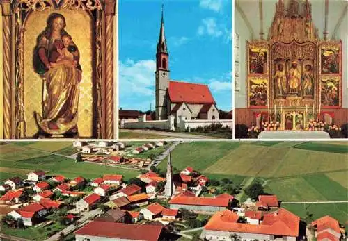 AK / Ansichtskarte 73965930 Rabenden_Alz Panorama Pfarrkirche Inneres Sichelmadonna Hochaltar
