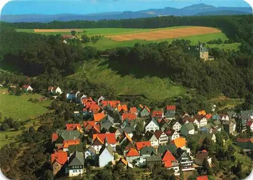 AK / Ansichtskarte  Schwalenberg Fliegeraufnahme mit Stadt und Burg