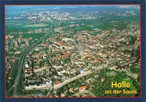 AK / Ansichtskarte  HALLE__Saale Fliegeraufnahme