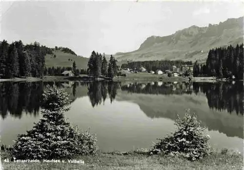 AK / Ansichtskarte  Lenzerheide_GR Uferpartie am Heidsee und Valbella Alpen