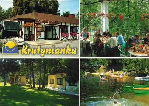 AK / Ansichtskarte  Piecki Erholungszentrum Krutynianka Bungalows Partie am Wasser