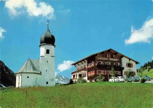 AK / Ansichtskarte 73966066 Zug_Lech_Vorarlberg_AT Gasthof Rote Wand Kirche