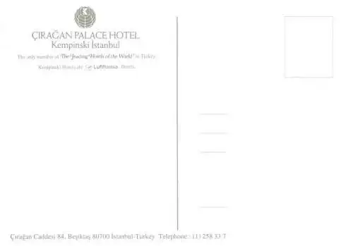 AK / Ansichtskarte 73966085 Istanbul_Constantinopel_TK Kempinski Ciragan Palace Hotel