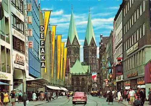 AK / Ansichtskarte  BREMEN Obernstrasse mit Dom