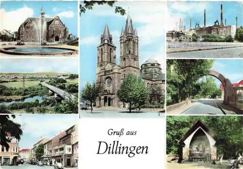 AK / Ansichtskarte  Dillingen_Saar Teilansichten Kirche Grotte