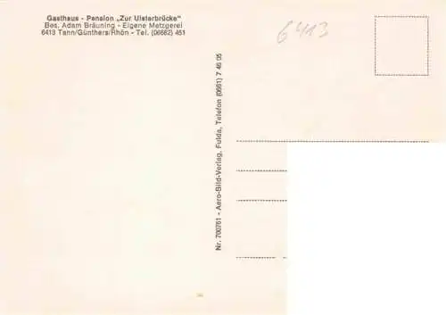 AK / Ansichtskarte  Guenthers_Tann_Rhoen Gasthaus Pension Zur Ulsterbruecke