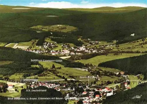 AK / Ansichtskarte  Bayerisch_Eisenstein Grosser Arber mit Blick auf Grenze und Boehmisch Eisenstein