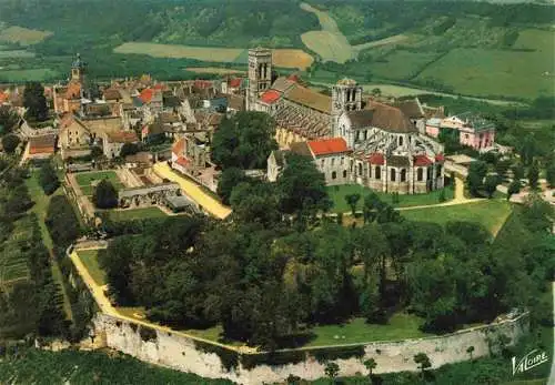 AK / Ansichtskarte  Vezelay_89_Yonne Vue generale aerienne La promenade des Fosses La basilique Sainte Madeleine et la vieille cite