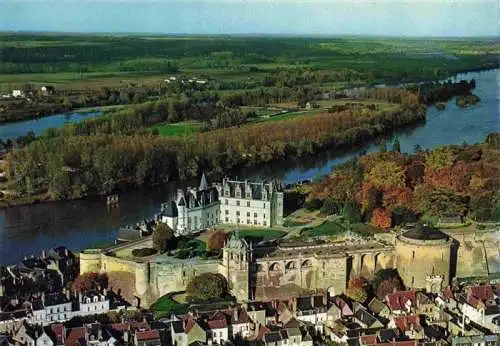 AK / Ansichtskarte  Amboise_37_Indre-et-Loire Le Chateau et la Loire Vue aerienne