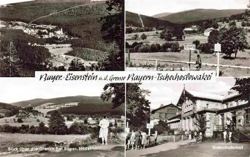 AK / Ansichtskarte 73966201 Bayerisch_Eisenstein Panorama Blick ueber die Grenze Grenzbahnhof