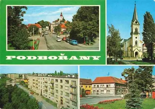 AK / Ansichtskarte 73966230 Podborany_CZ Ortspartien Kirche Hotel Rosenhof