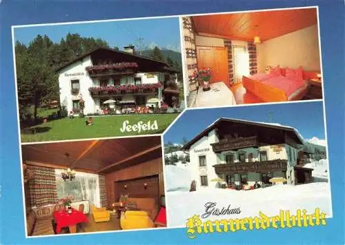 AK / Ansichtskarte 73966255 Seefeld_Tirol Gaestehaus Karwendelblick Gastraum Zimmer