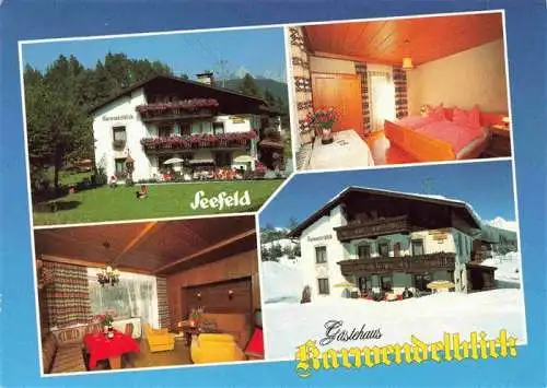 AK / Ansichtskarte  Seefeld_Tirol Gaestehaus Karwendelblick Gastraum Zimmer