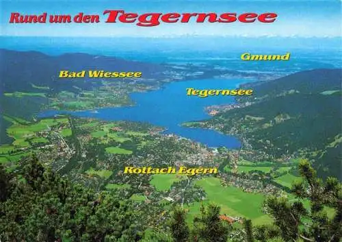 AK / Ansichtskarte 73966269 Tegernsee Blick vom Wolfsberg auf Bad Wiessee Gmund Tegernsee Rottach Egern