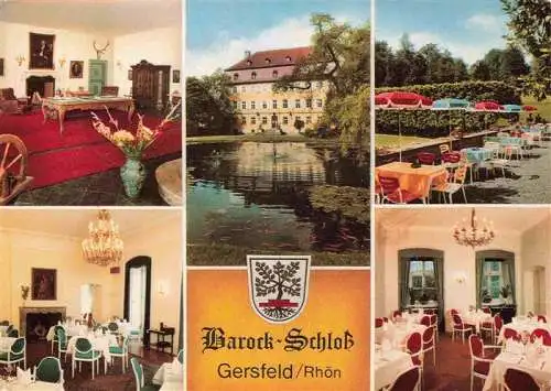 AK / Ansichtskarte  Gersfeld_Rhoen Restaurant Cafe Barock Schloss Gastraeume Terrasse