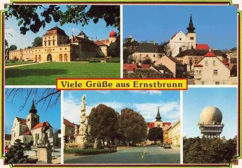 AK / Ansichtskarte 73966322 Ernstbrunn Schloss Kirche Pfarrkirche Hauptplatz Radarstation