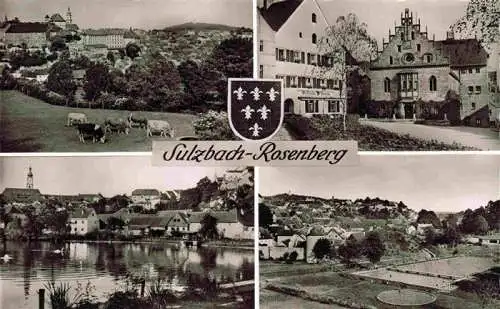 AK / Ansichtskarte  Sulzbach-Rosenberg Panorama Teilansichten Stadtweiher Rathaus Freibad