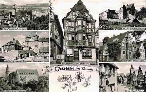 AK / Ansichtskarte 73966378 Idstein Rund um den Hexenturm Brunnen Rathaus Schloss Killingerhaus Historisches Gebaeude Jugendherberge Haus Toepfer Koenig-Adolf-Platz