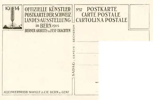 AK / Ansichtskarte  Landes-Ausstellung_Landesausstellung_Bern_1914 Fest Trachten
