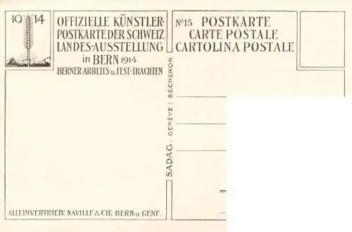 AK / Ansichtskarte  Landes-Ausstellung_Landesausstellung_Bern_1914 Fest Trachten Schweine Regenschirm