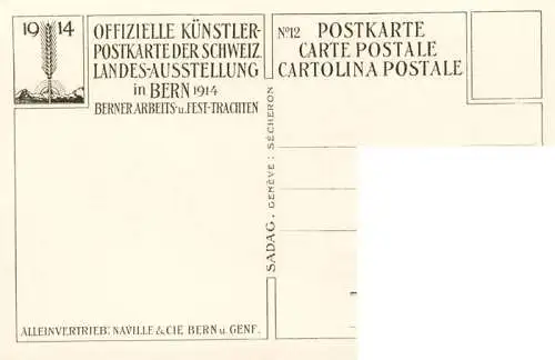 AK / Ansichtskarte  Landes-Ausstellung_Landesausstellung_Bern_1914 Fest Trachten Frau Kleid 