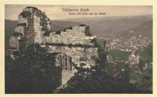 AK / Ansichtskarte  Urach_Schwarzwald Ruine mit Blick auf die Stadt