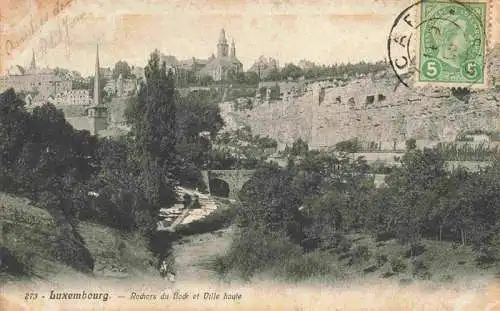 AK / Ansichtskarte  LUXEMBOURG__Luxemburg Rochers du Bock et Ville haute