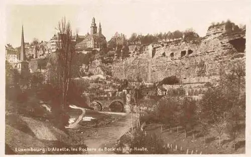 AK / Ansichtskarte  LUXEMBOURG__Luxemburg Alzette les Rochers du Bock et Ville Haute