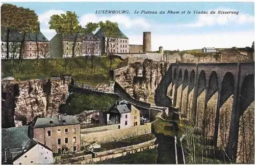 AK / Ansichtskarte  LUXEMBOURG__Luxemburg Le Plateau du Rham et le Viaduc du Bisserweg