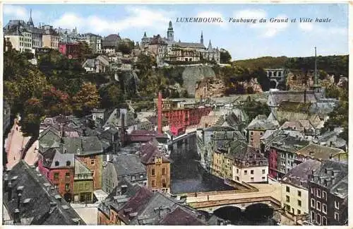 AK / Ansichtskarte  LUXEMBOURG__Luxemburg Faubourg du Grund et Ville haute