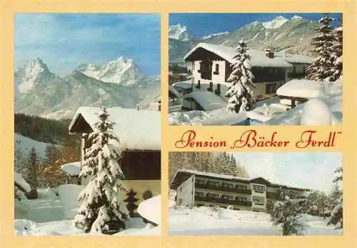 AK / Ansichtskarte  Hinterstoder_Oberoesterreich_AT Pension Baecker Ferdl Winterpanorama