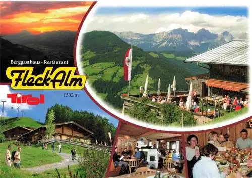 AK / Ansichtskarte  Kirchberg_am_Wechsel_Niederoesterreich_AT Berggasthaus Restaurant Fleck Alm Terrasse Gastraum