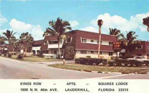 AK / Ansichtskarte  Lauderhill_Lauderdale_Fort_Florida_USA Kings Row and Squires Lodge Apartments