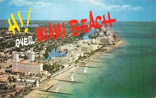 AK / Ansichtskarte 73966630 Miami_Beach Panorama Hotel Row Indian Creak Atlantic Ocean aerial view