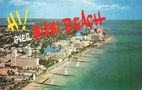 AK / Ansichtskarte  Miami_Beach Panorama Hotel Row Indian Creak Atlantic Ocean aerial view