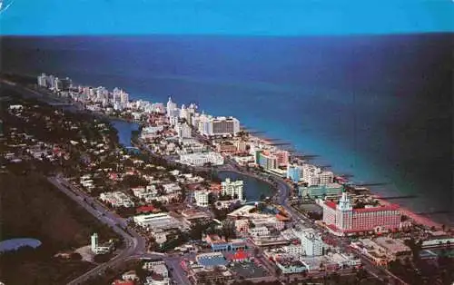 AK / Ansichtskarte 73966647 Miami_Beach Panorama looking north aerial view