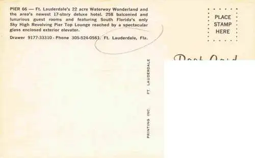AK / Ansichtskarte 73966657 Fort_Lauderdale_Florida_USA Pier 66 aerial view