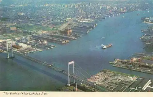 AK / Ansichtskarte 73966659 Philadelphia__Pennsylvania_USA The Philadelphia Camden Port aerial view