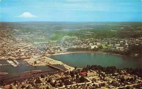 AK / Ansichtskarte 73966665 Olympia_Washington_USA State Capitol Buildings Mount Rainier in the distance aerial view